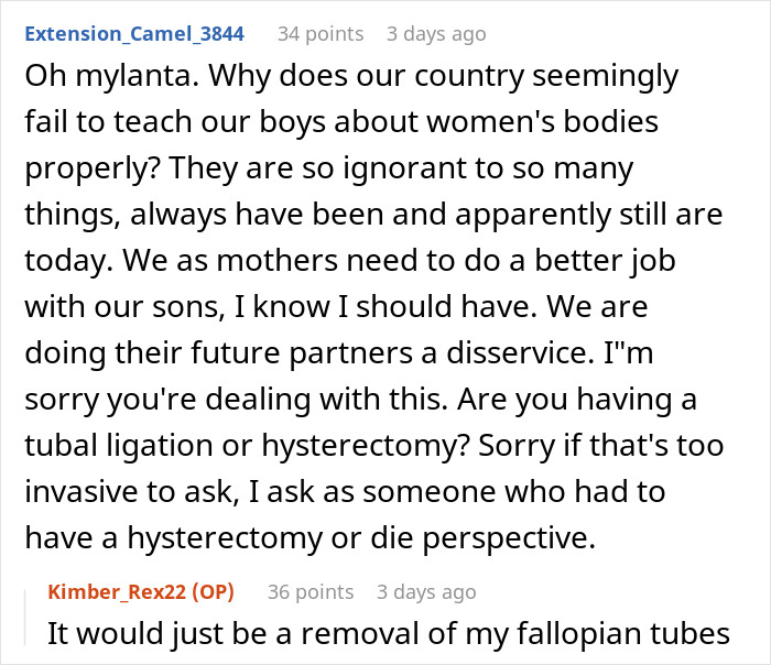 Reddit discussion on sterilization choices and partner disagreements. Reddit discussion on sterilization choices and partner disagreements.