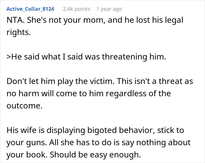 Stepmom Tries To Censor What 16YO Reads, He Decides Not To Visit His Dad Anymore Stepmom Tries To Censor What 16YO Reads, He Decides Not To Visit His Dad Anymore