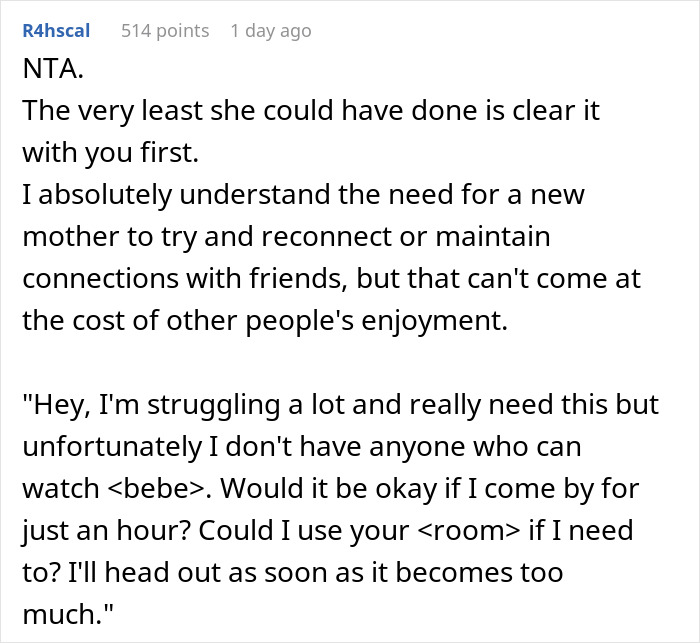 Text exchange on friend-birthday-baby-crying situation, discussing balancing motherhood and social connections. Text exchange on friend-birthday-baby-crying situation, discussing balancing motherhood and social connections.