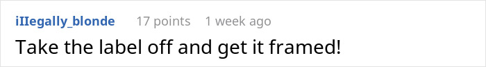 Comment suggesting to frame a soda label discovered in tribute to a late friend’s mom. Comment suggesting to frame a soda label discovered in tribute to a late friend’s mom.