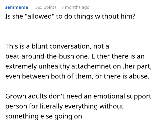 Text post discussing a woman's lack of alone time with her sister due to her boyfriend's constant presence. Text post discussing a woman's lack of alone time with her sister due to her boyfriend's constant presence.