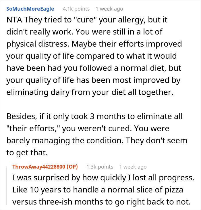 Reddit post discussing allergy embarrassment; users critique parents’ approach to managing allergies. Reddit post discussing allergy embarrassment; users critique parents’ approach to managing allergies.
