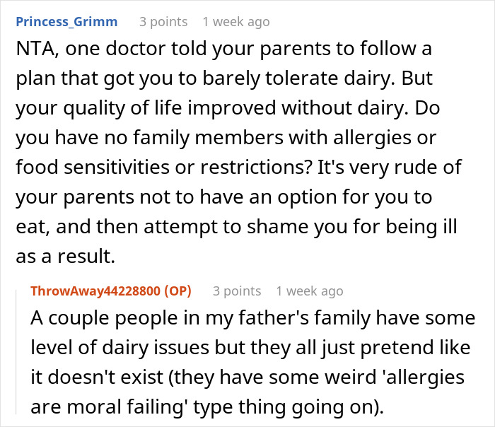 Discussion on allergy embarrassment involving parents and dietary restrictions. Discussion on allergy embarrassment involving parents and dietary restrictions.