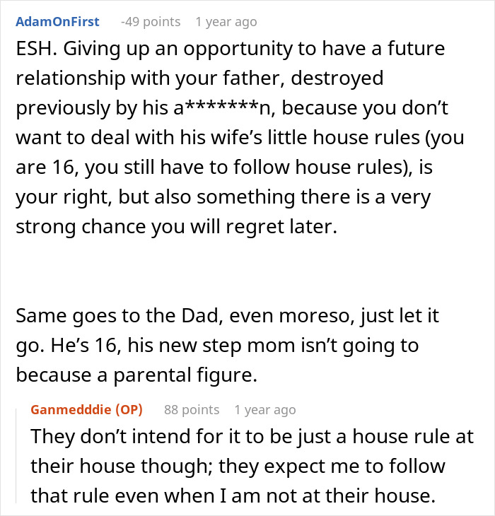 Stepmom Tries To Censor What 16YO Reads, He Decides Not To Visit His Dad Anymore Stepmom Tries To Censor What 16YO Reads, He Decides Not To Visit His Dad Anymore