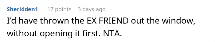 Comment reacting to a friend mistreating a cat, suggesting they be kicked out immediately. Comment reacting to a friend mistreating a cat, suggesting they be kicked out immediately.