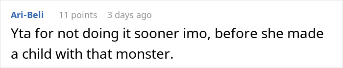 Comment discussing criminal record warning to pregnant wife. Comment discussing criminal record warning to pregnant wife.