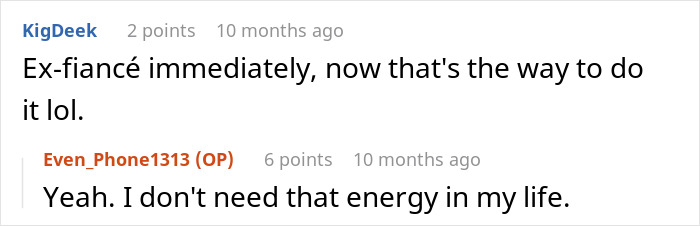 Comments about swapping a real ring for a fake, resulting in an ended engagement. Comments about swapping a real ring for a fake, resulting in an ended engagement.