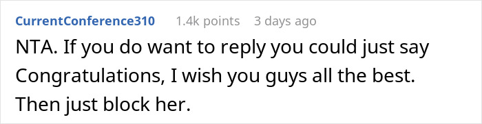 Comment advising to congratulate the woman who ghosted, then block her. Comment advising to congratulate the woman who ghosted, then block her.
