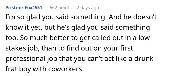 Comment by Pristine_Fox4551 discussing workplace behavior related to an internet trend involving coworker photos. Comment by Pristine_Fox4551 discussing workplace behavior related to an internet trend involving coworker photos.