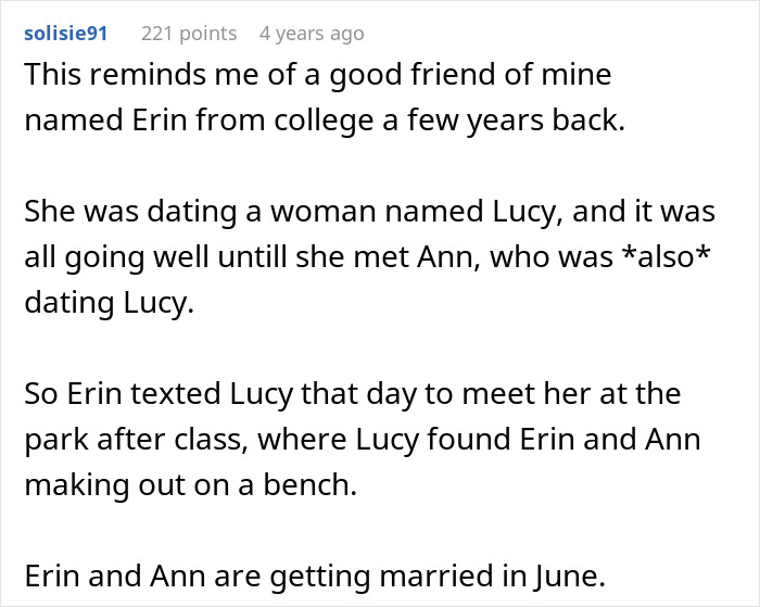 Story of affair partners Erin and Ann finding happiness together. Story of affair partners Erin and Ann finding happiness together.