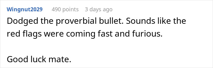 Comment on wedding cancellation due to in-laws' drunken behavior, expressing relief and support. Comment on wedding cancellation due to in-laws' drunken behavior, expressing relief and support.