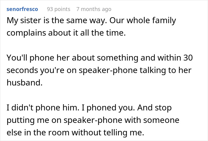 Text from an online forum about a woman frustrated with her sister's constant phone habits. Text from an online forum about a woman frustrated with her sister's constant phone habits.