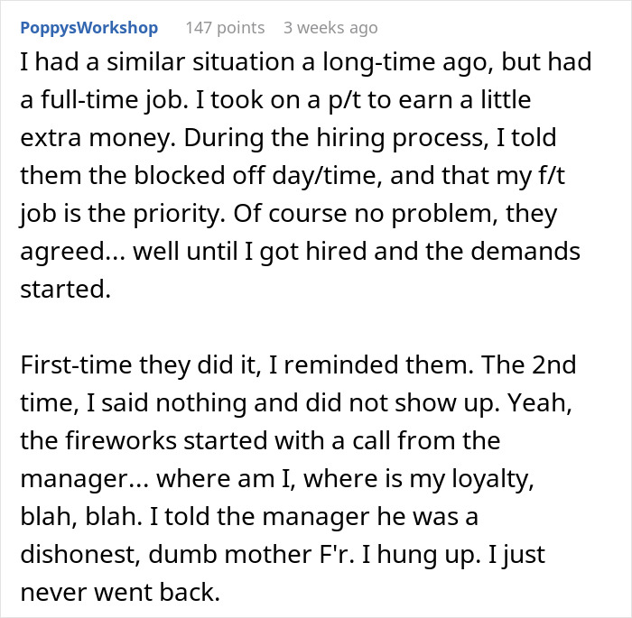 Text post about experience of being fired and taking petty revenge. Text post about experience of being fired and taking petty revenge.