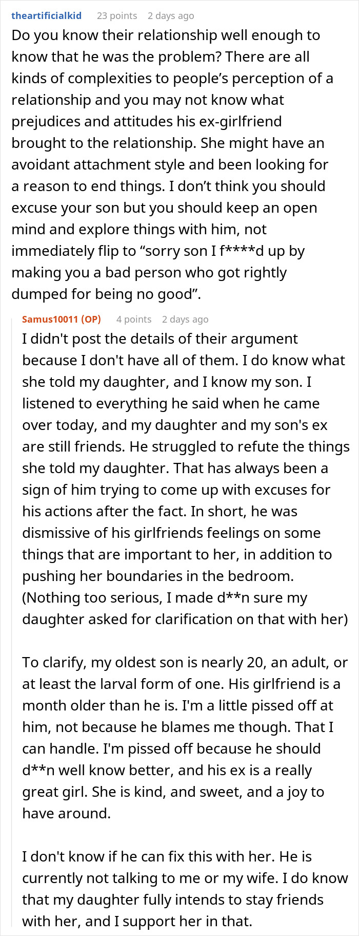 Dating Advice To Younger Son Accidentally Leads To Eldest’s Breakup As The GF Realized Her Worth Dating Advice To Younger Son Accidentally Leads To Eldest’s Breakup As The GF Realized Her Worth