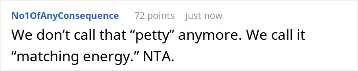 Reddit comment on giving coworker rides for two years, discusses "matching energy" instead of being "petty. Reddit comment on giving coworker rides for two years, discusses "matching energy" instead of being "petty.