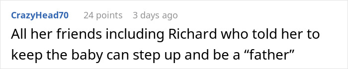 Comment discussing dating a pregnant woman and potential single motherhood. Comment discussing dating a pregnant woman and potential single motherhood.