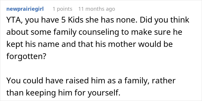 Comment discussing family dynamics after brother adopts sibling’s baby, questioning impact and family unity. Comment discussing family dynamics after brother adopts sibling’s baby, questioning impact and family unity.