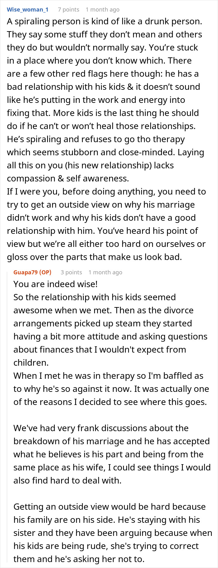 Reddit comments discussing a breakup where a guy told his girlfriend he wanted kids, exploring relationship issues. Reddit comments discussing a breakup where a guy told his girlfriend he wanted kids, exploring relationship issues.
