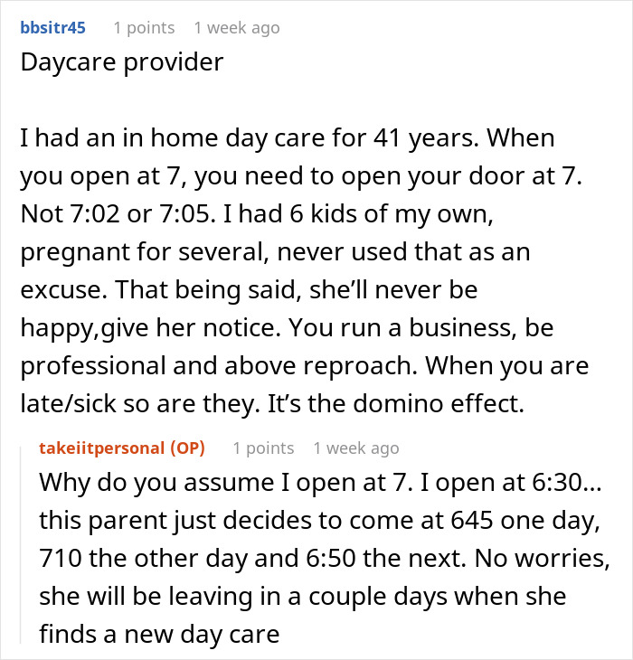 Discussion on daycare professionalism and the impact of punctuality, addressing pregnant-wife-childcare concerns. Discussion on daycare professionalism and the impact of punctuality, addressing pregnant-wife-childcare concerns.