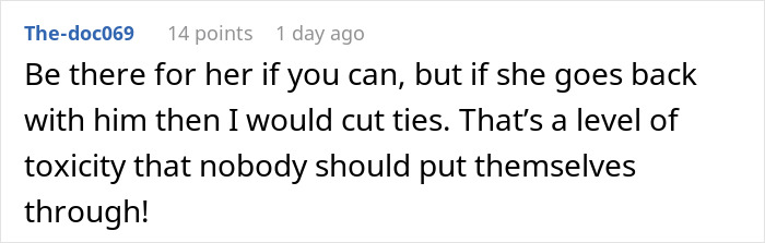 Comment advising on dealing with neighbor's husband's relationship issues. Comment advising on dealing with neighbor's husband's relationship issues.