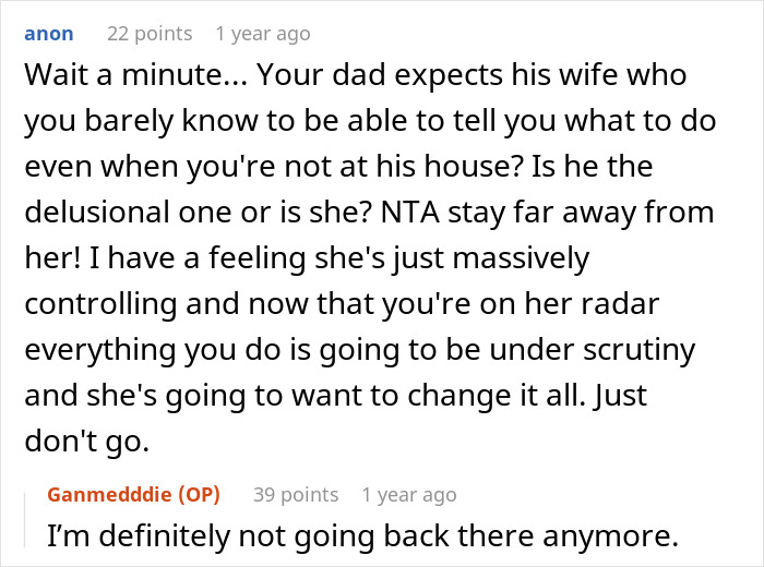 Stepmom Tries To Censor What 16YO Reads, He Decides Not To Visit His Dad Anymore Stepmom Tries To Censor What 16YO Reads, He Decides Not To Visit His Dad Anymore