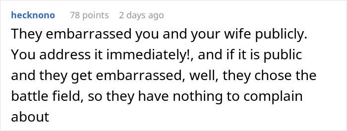 Reddit user comments on public embarrassment in interethnic marriages, suggesting immediate response. Reddit user comments on public embarrassment in interethnic marriages, suggesting immediate response.