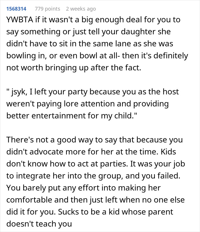 Text exchange about a mother taking her daughter home from a lonely birthday party, discussing parental responsibility. Text exchange about a mother taking her daughter home from a lonely birthday party, discussing parental responsibility.