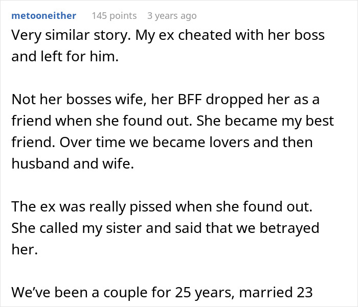 Text snippet discussing affair partners whose relationships changed, resulting in long-term love. Text snippet discussing affair partners whose relationships changed, resulting in long-term love.