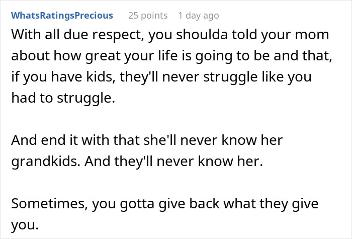 Text from a user giving advice on living well as revenge. Text from a user giving advice on living well as revenge.