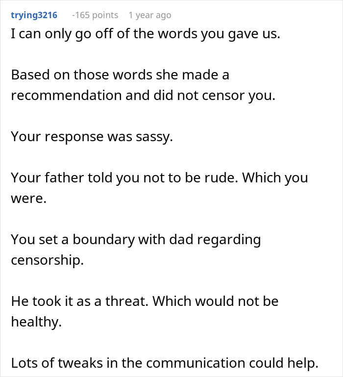 Stepmom Tries To Censor What 16YO Reads, He Decides Not To Visit His Dad Anymore Stepmom Tries To Censor What 16YO Reads, He Decides Not To Visit His Dad Anymore