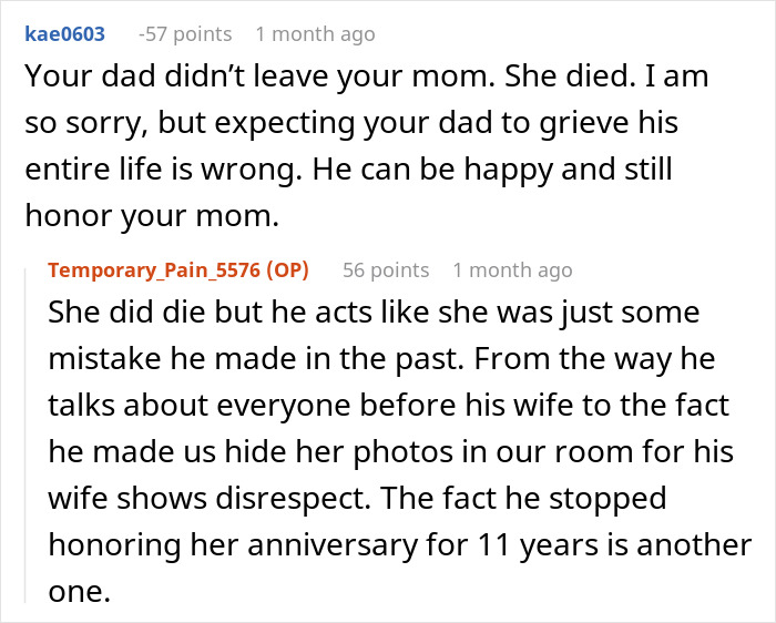 Text exchange discussing honoring mom on her passing anniversary, with differing opinions on remembrance. Text exchange discussing honoring mom on her passing anniversary, with differing opinions on remembrance.