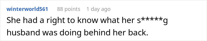 Comment on a forum discussing a neighbor dating her husband, expressing strong opinions. Comment on a forum discussing a neighbor dating her husband, expressing strong opinions.