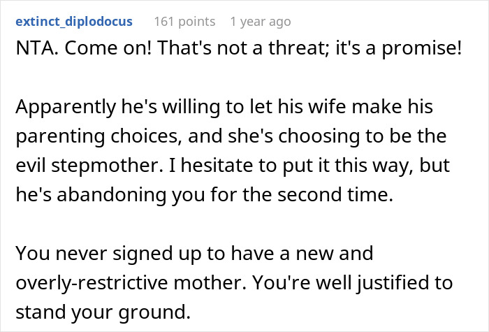 Stepmom Tries To Censor What 16YO Reads, He Decides Not To Visit His Dad Anymore Stepmom Tries To Censor What 16YO Reads, He Decides Not To Visit His Dad Anymore