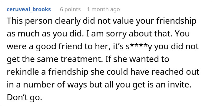Comment discussing friendship issues and advice related to a guy marrying his ex-girlfriend's cousin. Comment discussing friendship issues and advice related to a guy marrying his ex-girlfriend's cousin.