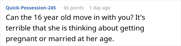 Reddit comment discussing teenager staying up with newborn siblings. Reddit comment discussing teenager staying up with newborn siblings.