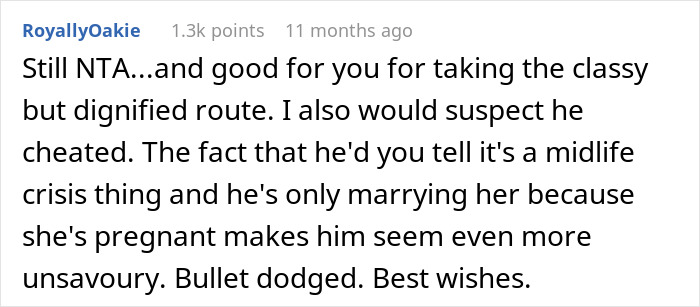 Comment discusses a situation of a guy marrying ex-girlfriend's cousin due to pregnancy concerns. Comment discusses a situation of a guy marrying ex-girlfriend's cousin due to pregnancy concerns.