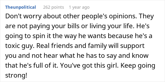 Reddit post comment discussing support against a toxic husband ultimatum to quit job or face divorce. Reddit post comment discussing support against a toxic husband ultimatum to quit job or face divorce.