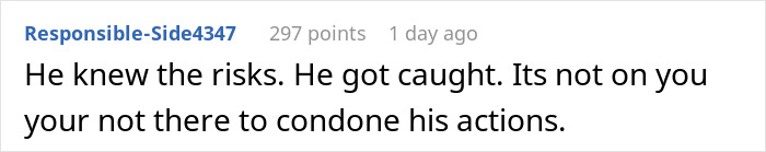 Reddit comment on dating neighbor's husband, discussing accountability and actions. Reddit comment on dating neighbor's husband, discussing accountability and actions.