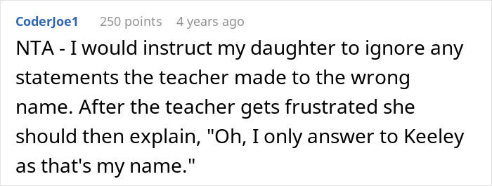 Comment on teaching daughter to insist on correct name pronunciation. Comment on teaching daughter to insist on correct name pronunciation.