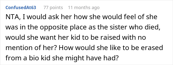 Comment discussing sibling adoption and emotional effects. Comment discussing sibling adoption and emotional effects.