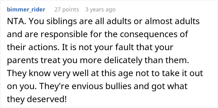 Reddit comment discussing sibling responsibility and consequences related to teen's hearing aids. Reddit comment discussing sibling responsibility and consequences related to teen's hearing aids.