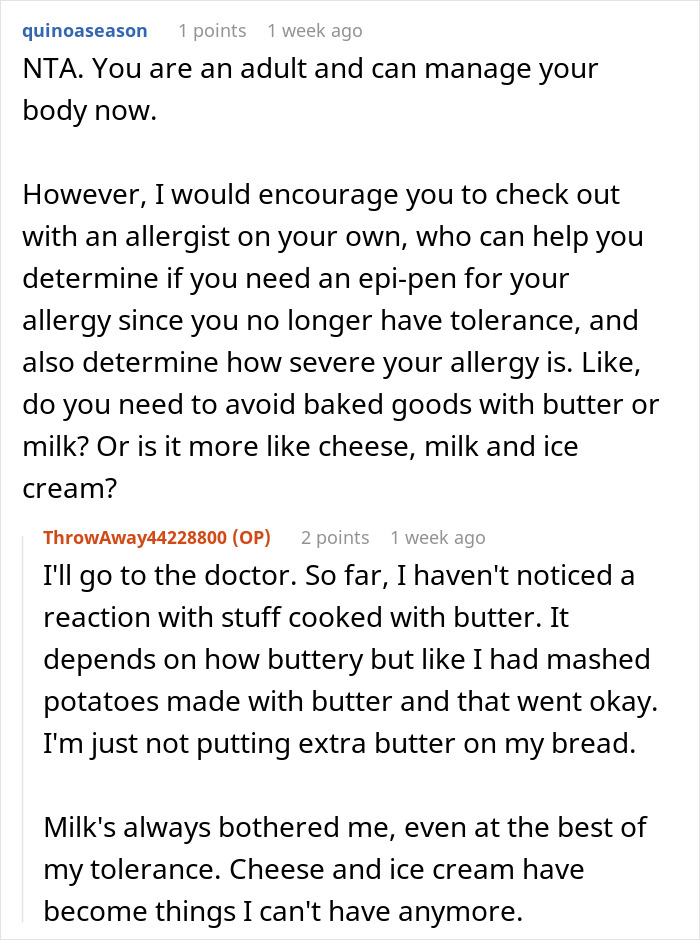 Text conversation about managing adult allergy issues discreetly. Text conversation about managing adult allergy issues discreetly.