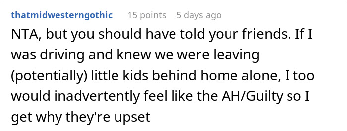 Reddit comment discussing babysitting and feeling guilty about kids being left home alone. Reddit comment discussing babysitting and feeling guilty about kids being left home alone.