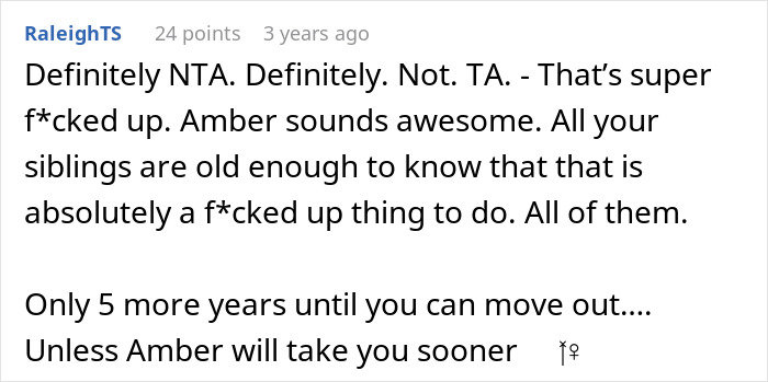 Reddit comment supporting a teen whose hearing aids and glasses were hidden as a joke. Reddit comment supporting a teen whose hearing aids and glasses were hidden as a joke.