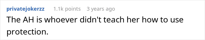 Reddit comment criticizing lack of protection advice in babysitting context. Reddit comment criticizing lack of protection advice in babysitting context.