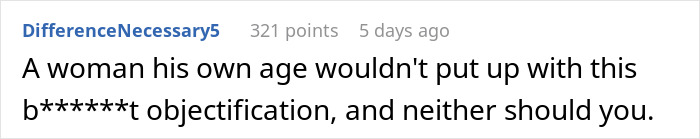 Comment response criticizing objectification in post-birth gym demand discussion. Comment response criticizing objectification in post-birth gym demand discussion.