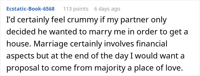 Reddit comment on relationships and financial aspects in marriage. Reddit comment on relationships and financial aspects in marriage.