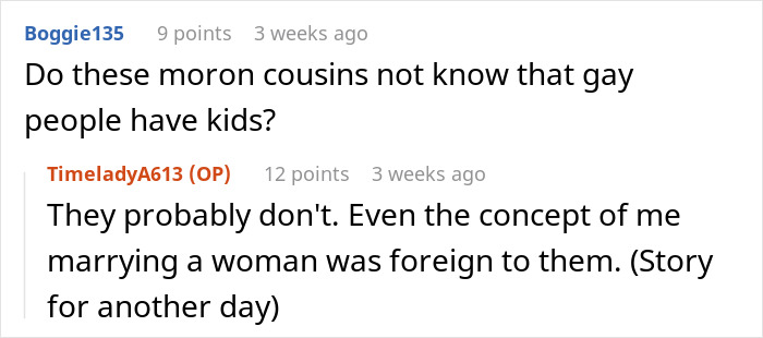 Reddit comments discussing misconceptions about gay parenting and marriage. Reddit comments discussing misconceptions about gay parenting and marriage.