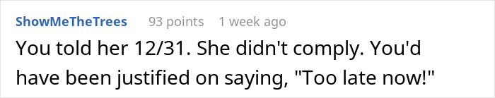 Comment discussing compliance issues relating to wedding invitations deadline. Comment discussing compliance issues relating to wedding invitations deadline.