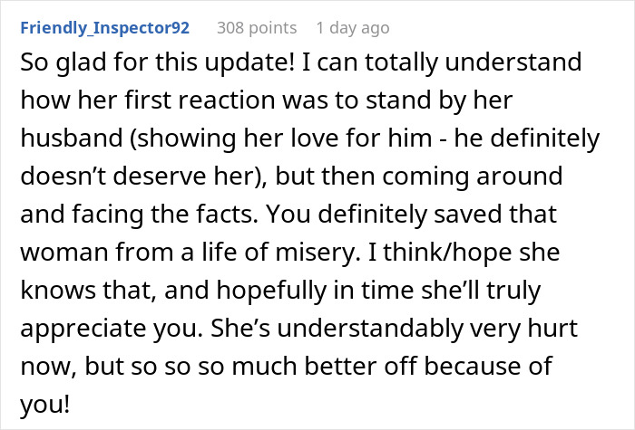 Comment reflecting on neighbor relationship update and reactions. Comment reflecting on neighbor relationship update and reactions.